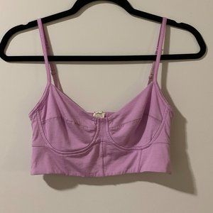 Aritzia Wilfred bustier crop top, pink, size small.